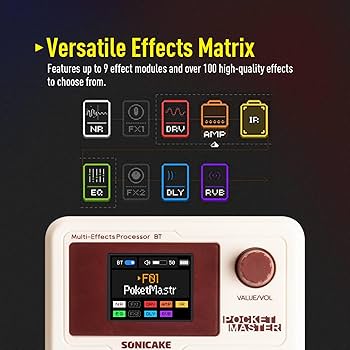 SONICAKE ポケットマスター QME-10 PP マルチエフェクトペダル Sonicake Pocket Master Compact Multi-effects Processor (QME-10)